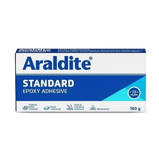 Product Name: Araldite Standard 180 Gram Pack Weight: 180 grams Application: Industrial Type: Epoxy Adhesive Color: Transparent Packaging: Resealable Tube