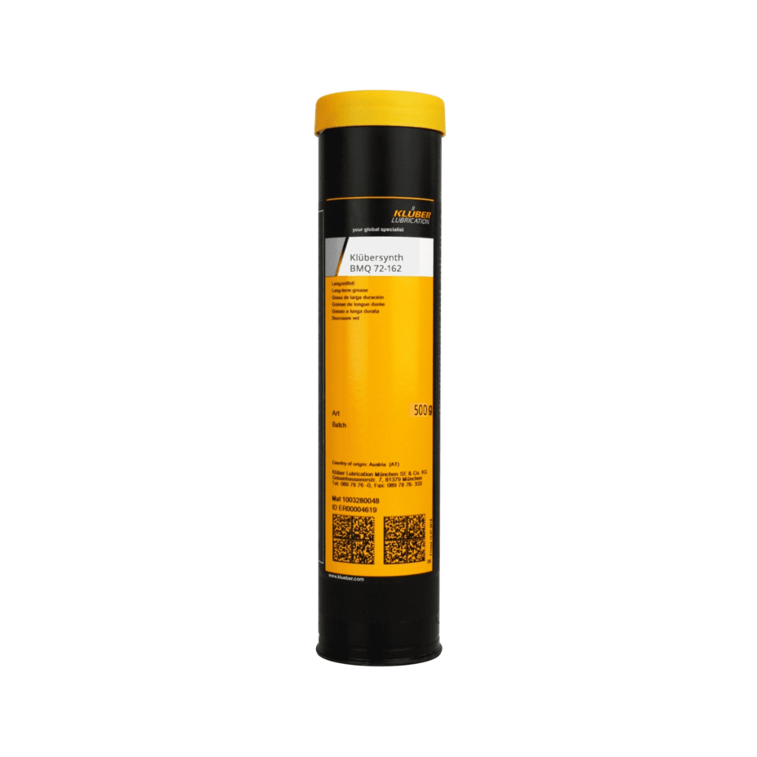 600 g can of Klüber Klübersynth BMQ 72-162, a long-term lubricating grease for industrial applications.