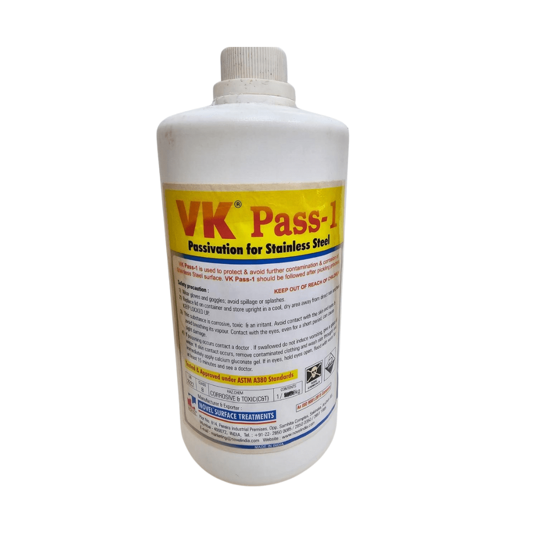 kg container of VK Pass Passivation Gel, used for enhancing the corrosion resistance of stainless steel