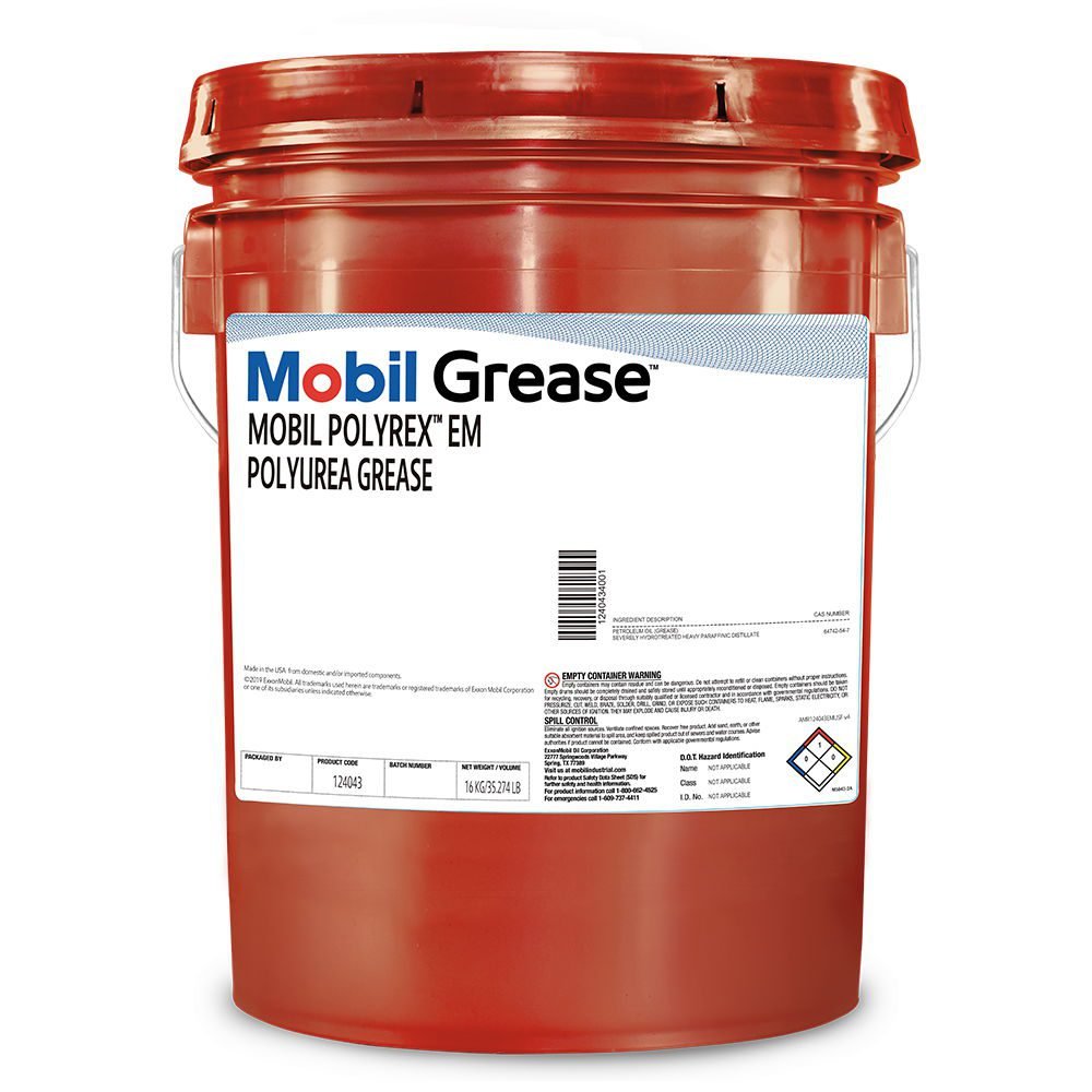 Mobil Polyrem EM 16kg bucket - Industrial Product Image