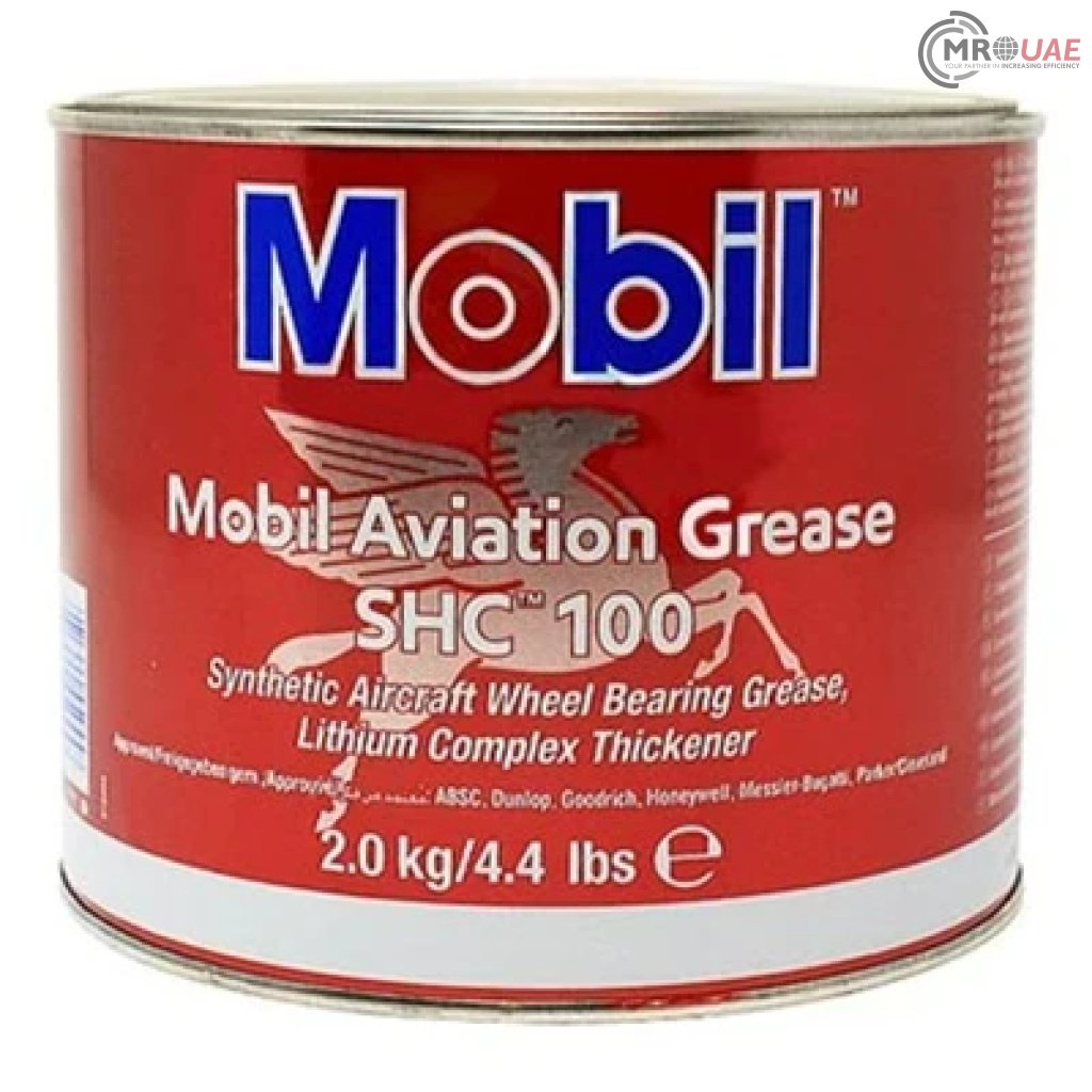 Mobil SHC 100 Synthetic Aviation Grease can